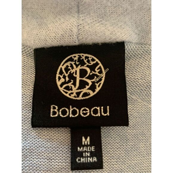 NWT Bobeau Drape Front Cardigan, in Light Blue, Medium - Picture 3 of 4